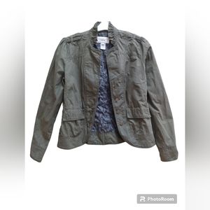 Sanctuary Surplus Jacket Womens Size M Army Green Lightweight Button Cotton